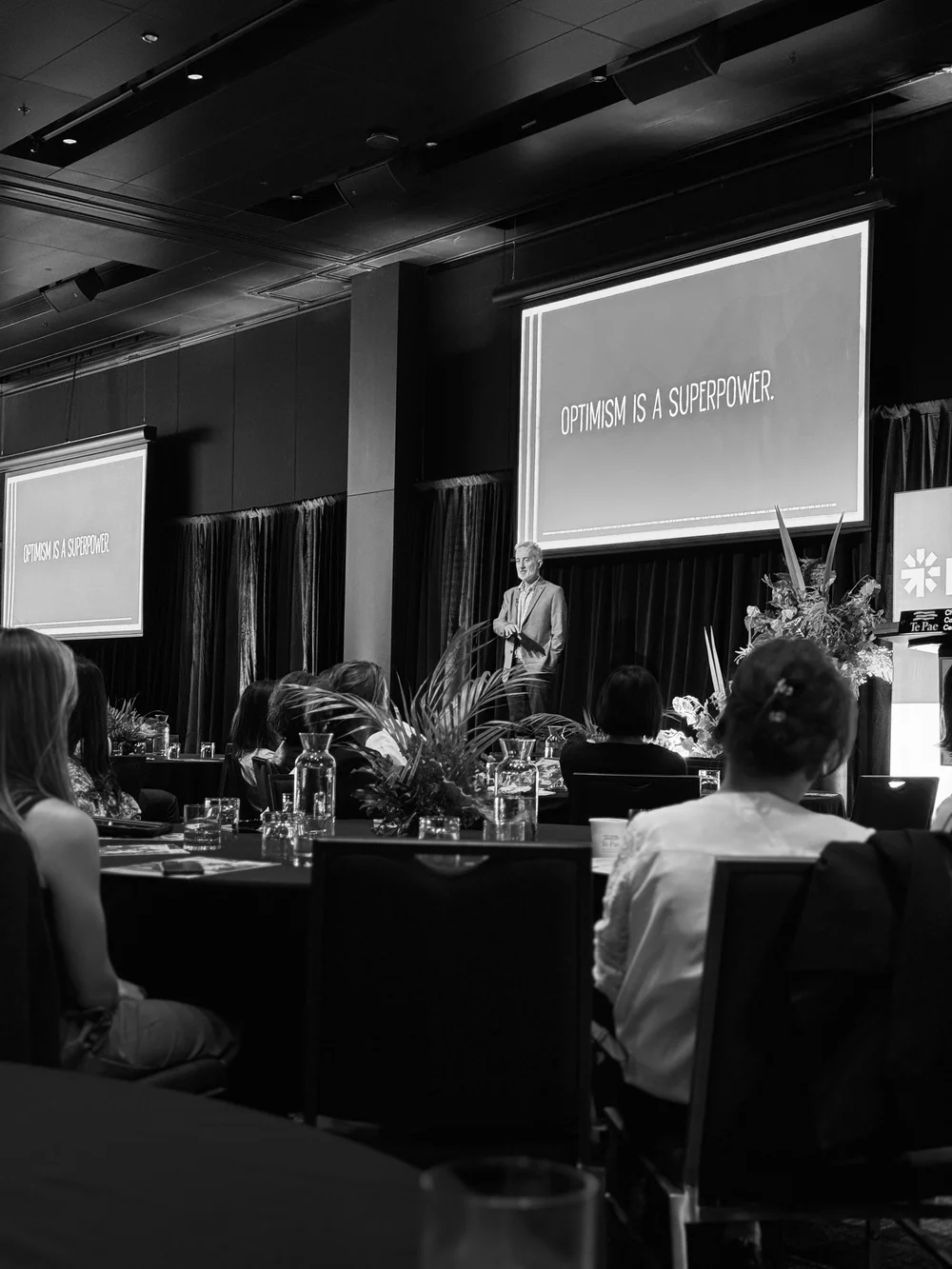 The team at a conference